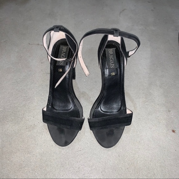 Jojo Bragais Black Open-toe Heels - Picture 2 of 4